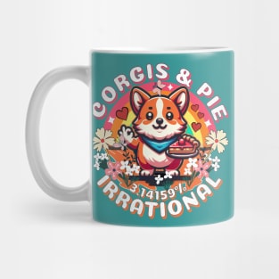 Pi Day Funny 3.14156% Love Irrational Corgi Mug